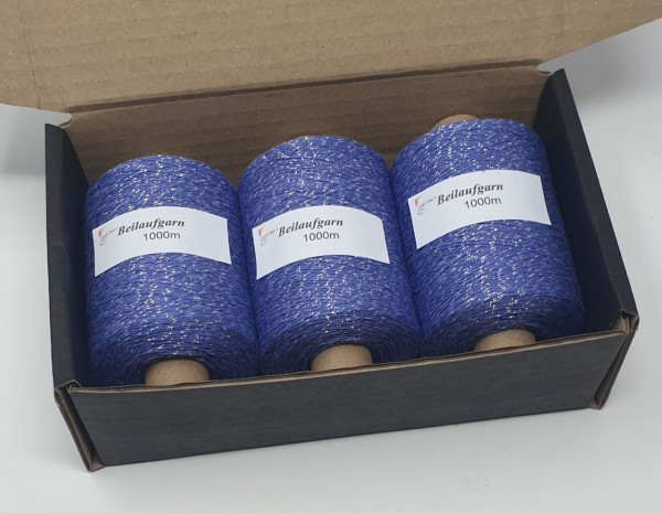 Glitzer Beilaufgarn Violett/Silber - 3000m - (Packung)