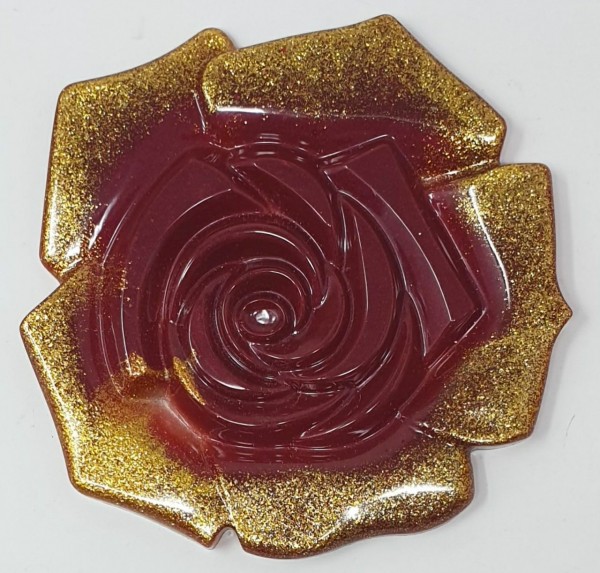 Rosen-Untersetzer aus Epoxidharz
